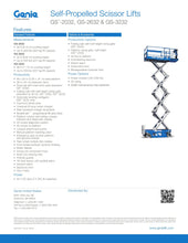 Load image into Gallery viewer, 32 ft, Narrow Electric, Scissor Lift For Rent