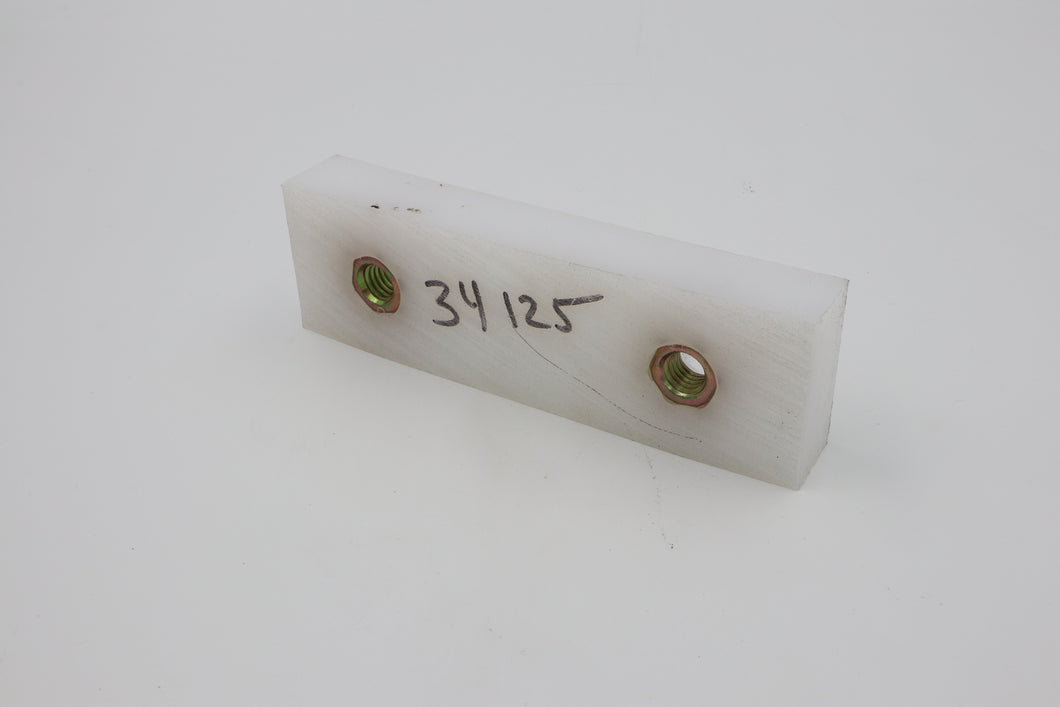 WEAR PAD,5 X 1.5 X .75 W/NUTS