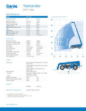 Load image into Gallery viewer, 44 ft, 8,000 lb, Diesel, Telehandler For Sale